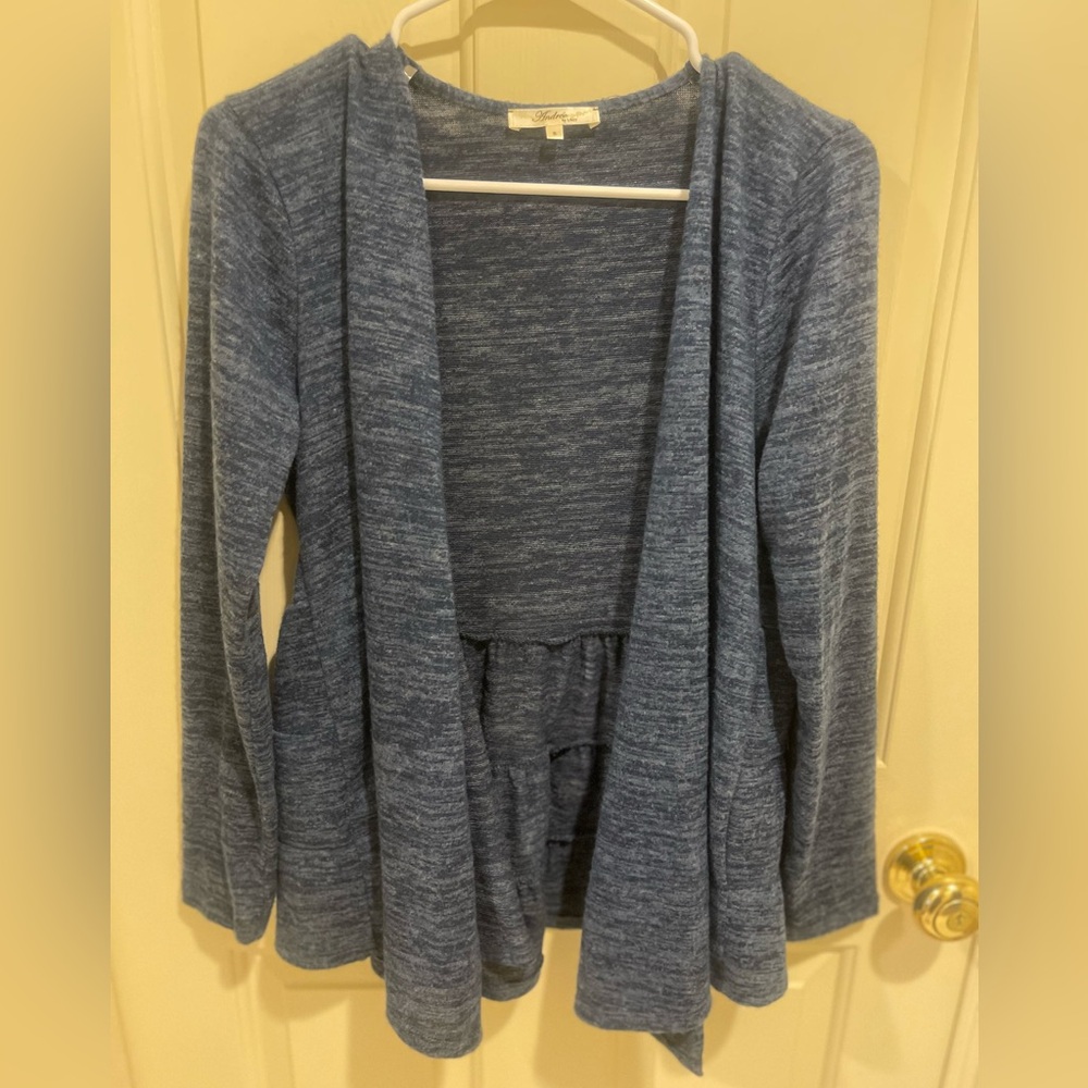MAURICES Navy Blue Open Front Long Sleeve Cardigan